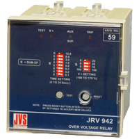 JRV 942 Definite time over voltage relay 96 sq m